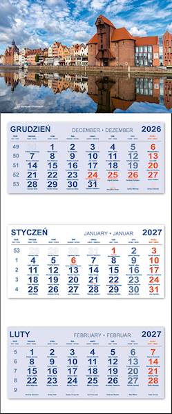 Kalendarz trójdzielny 2027 (1) ŻURAW DZIEŃ