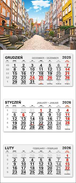 Kalendarz trójdzielny 2026 (4) GDAŃSK MARIACKA