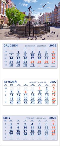 Kalendarz trójdzielny 2027 (4) NEPTUN DZIEŃ