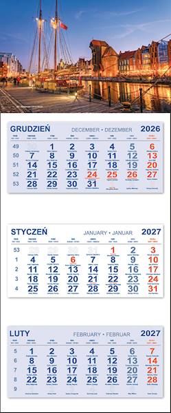 Kalendarz trójdzielny 2027 (3)GDAŃSK ŻURAWZAWISZA 