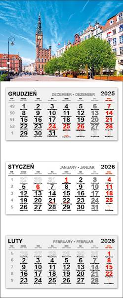 Kalendarz trójdzielny 2026 (5) GDAŃSK DŁUGI TARG