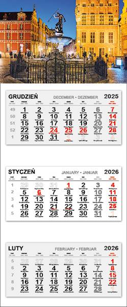 Kalendarz trójdzielny 2026 (6) GDAŃSK NEPTUN