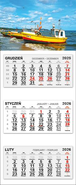 Kalendarz trójdzielny 2026 (9) SOPOT ŁODZIE
