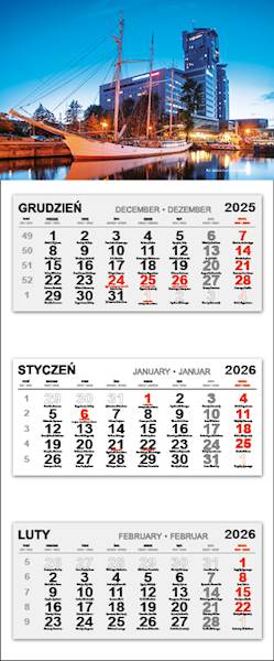 Kalendarz trójdzielny 2026 (13) GDYNIA ZAWISZA CZ.