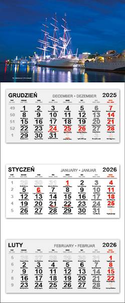 Kalendarz trójdzielny 2026 (14) GDYNIA DAR POMORZA