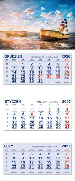 Kalendarz trójdzielny 2027 (15) SOPOT ŁODZIE