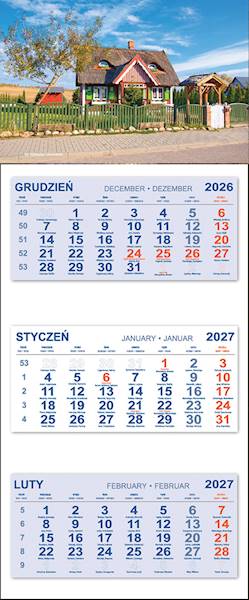 Kalendarz trójdzielny 2027 (20) DOMEK