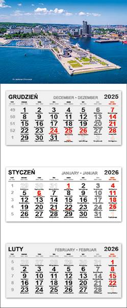 Kalendarz trójdzielny 2026 (17) GDYNIA Z DRONA