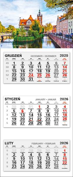Kalendarz trójdzielny 2026 (7) GDAŃSK DOM MŁYNARZY