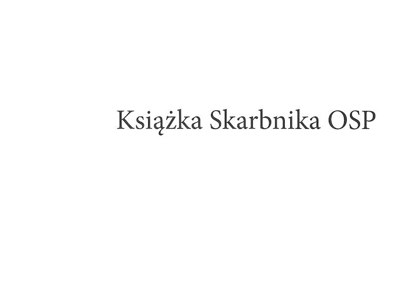 Książka Skarbnika OSP