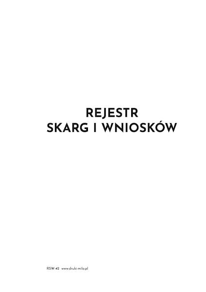 Rejestr skarg i wniosków RSW-42 A4 100k.tw. opr.