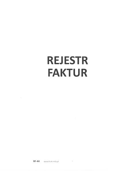 Rejestr faktur RF-44 100k. twarda oprawa