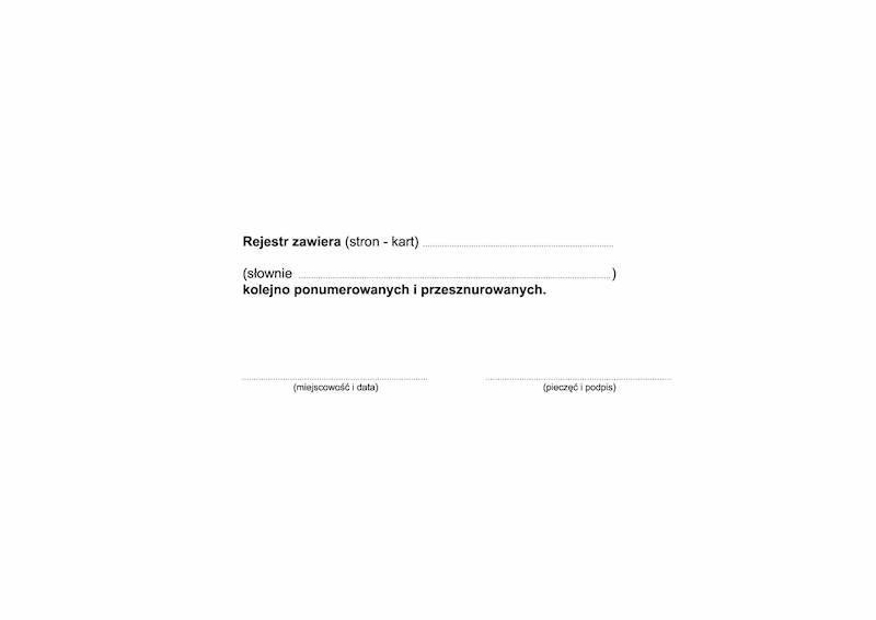 Rejestr wydanych legitymacji służb. nauczyciela