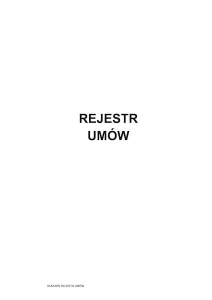 Rejestr umów A4 RUM-4PN twarda oprawa 100 k.