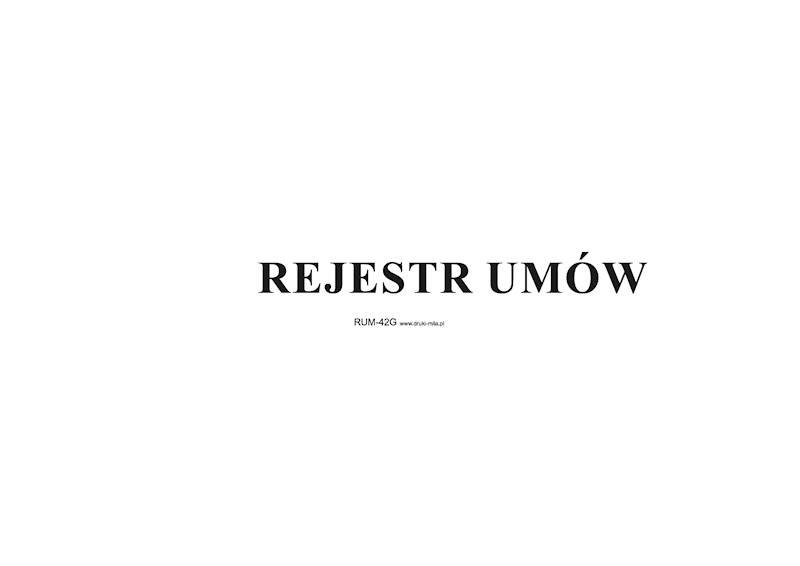 Rejestr umów A4 RUM-42G 100k. tw. oprawa