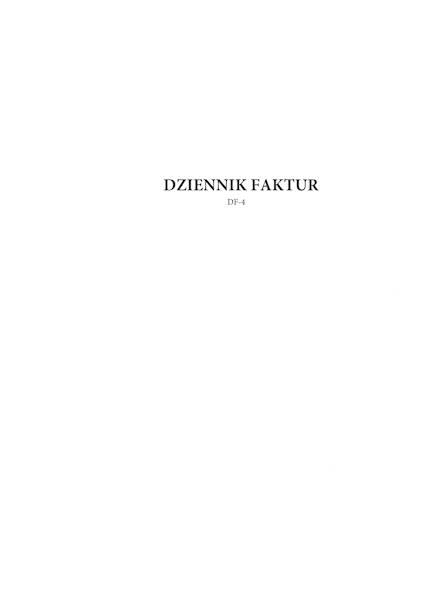Dziennik faktur DF-4 100k.