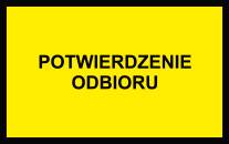 Naklejka Potwierdzenie odbioru  żółta/100szt./