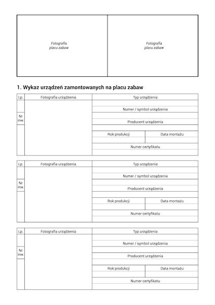 Księga placu zabaw A4 80 stron 40k.