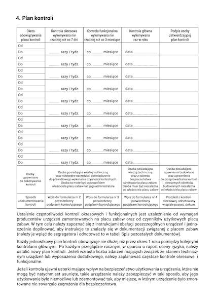 Księga placu zabaw A4 80 stron 40k.