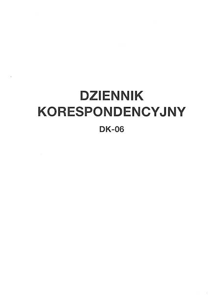 Dziennik korespondencyjny DK-06 tw. opr