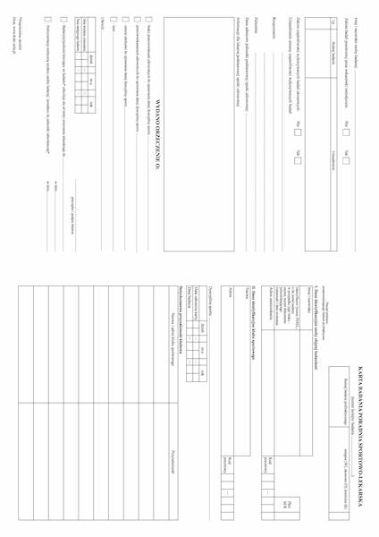 Karta badania poradnia sportowo-lekarska KBPS-3