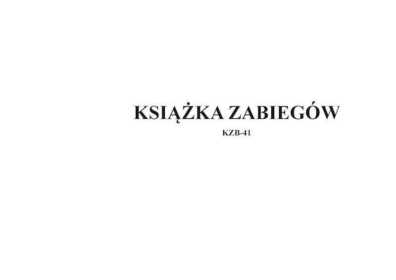 Książka zabiegów KZB-41 100k. miękka opr.