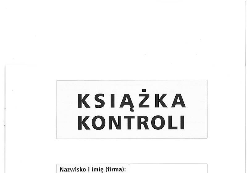 Książka kontroli KK-5 A5
