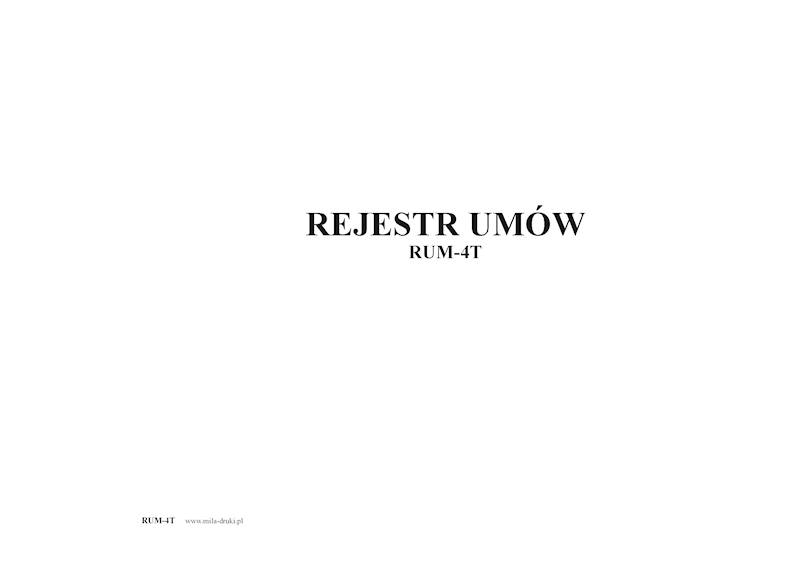 Rejestr umów RUM-4T A4 100k. tw.op.