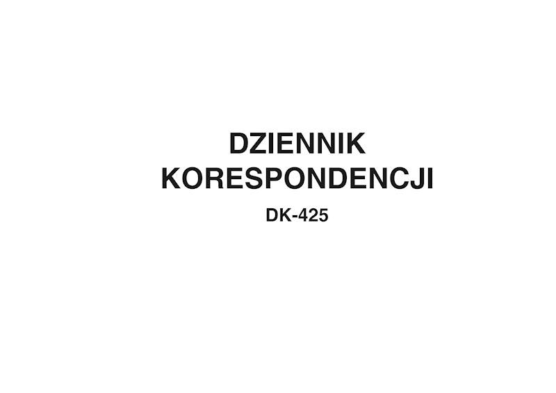 Dziennik korespondencji DK-425 250 kart.