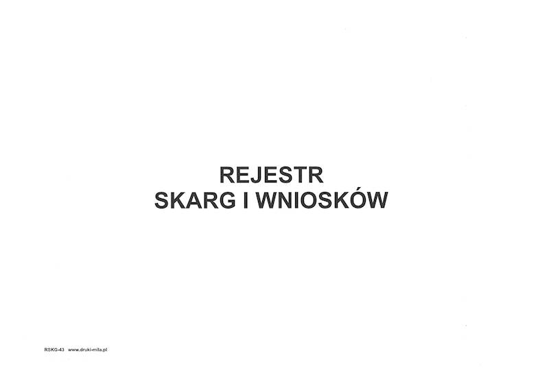 Rejestr skarg i wniosków RSKG-43 A4 100k. tw. opr.