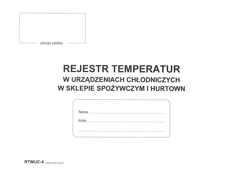 Rejestr termperatur w urządzeniach chłodniczych