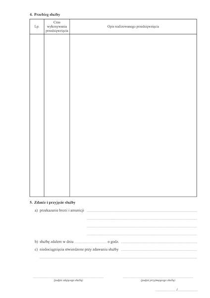 Dziennik zmiany ochrona A4 100k.DZM-100/T
