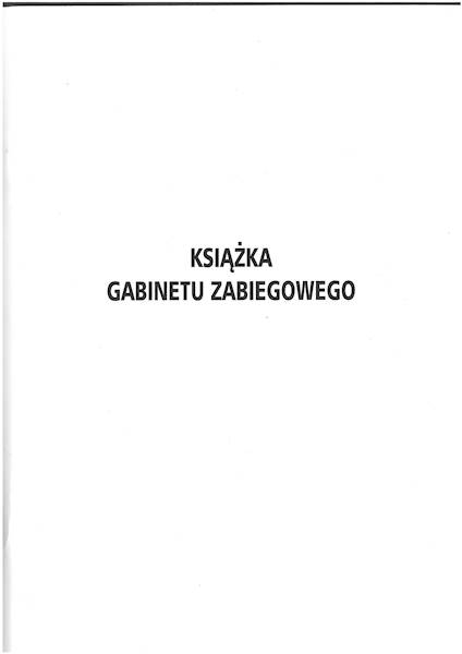 Książka gabinetu zabiegowego MZ/OG-9  /100k./