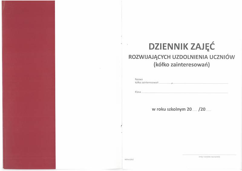 Dziennik zajęć rozwijających uzdolnienia uczniów 