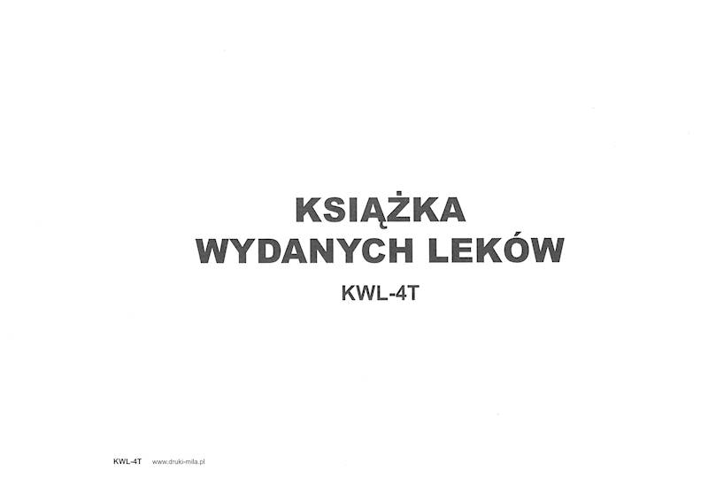 Książka wydanych leków A4 100k. tw. opr.