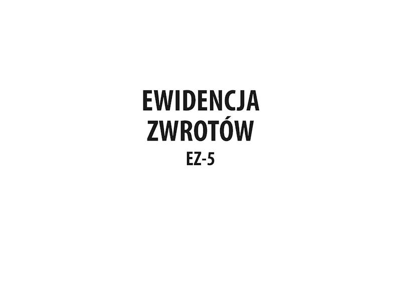 Ewidencja zwrotów A5 32k. EZ-5