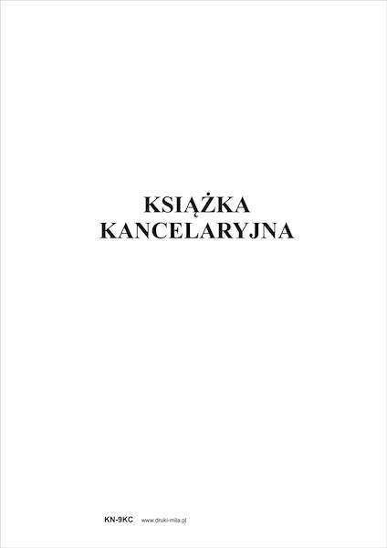 Książka kancelaryjna KN-9KC 100k. tw. op.