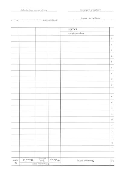 Lista potrąceń A5/80