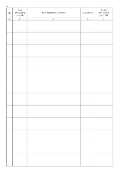 Rejestr przesyłek wychodzących RPW-44 A4 100k.tw.