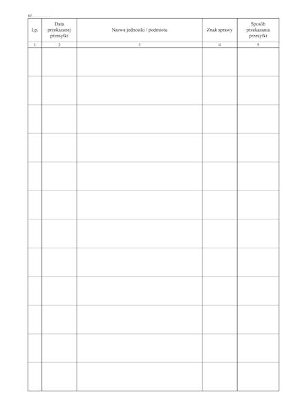 Rejestr przesyłek wychodzących RPW-44 A4 100k.tw.