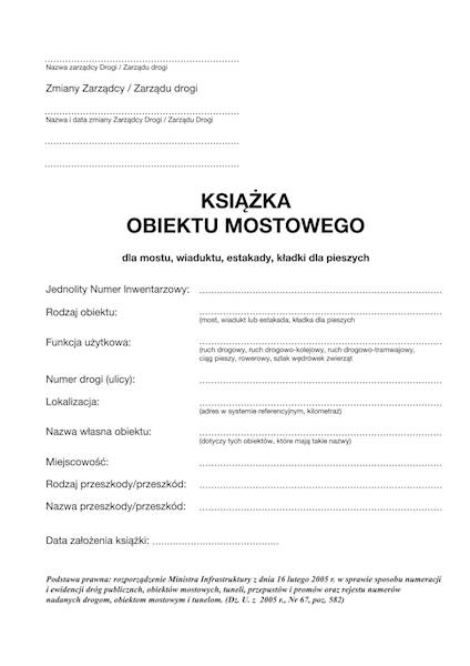 Książka obiektu mostowego 