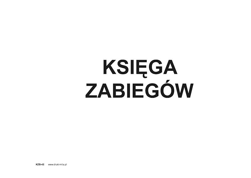 Księga zabiegów KZB-42 A4 100 k. twarda oprawa