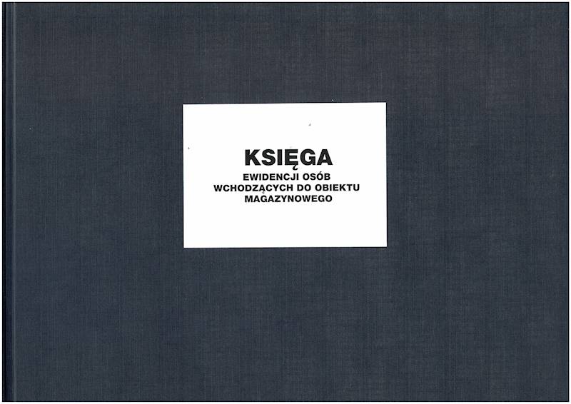 Ksiega ewidencji osób wchodzących do obiektu