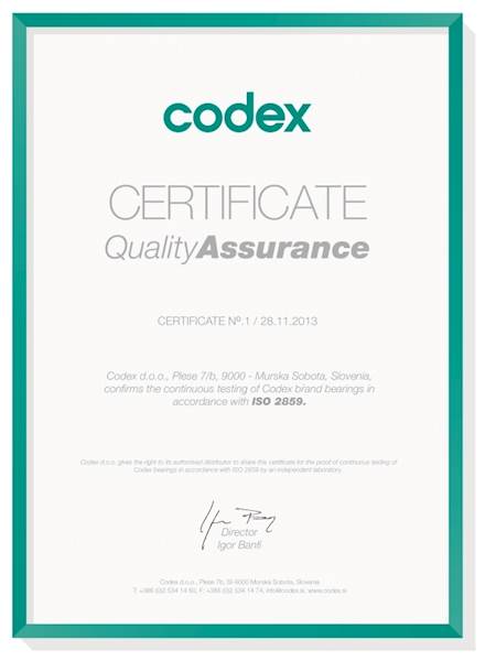 Łożysko 6002 2RSC3 CODEX EX 15X32X9