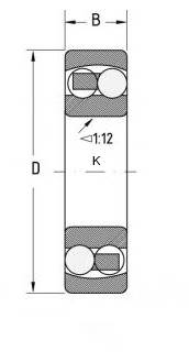 Łożysko 1211 K CODEX 55x100x21
