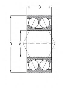 Łożysko 3304 B 2RSRTNG NSK 20x52x22,2mm