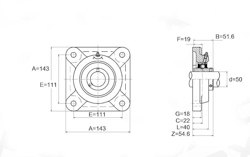 Zespół łożyskowy UCF 210 SNR 