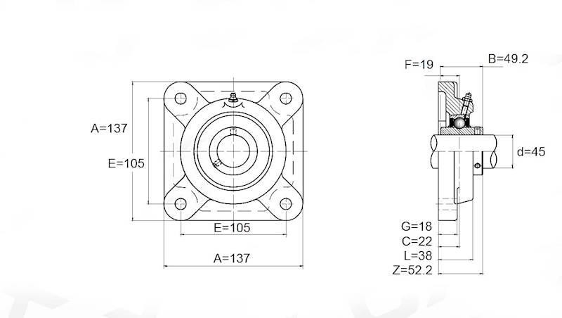 Zespół łożyskowy UCF 209 SNR