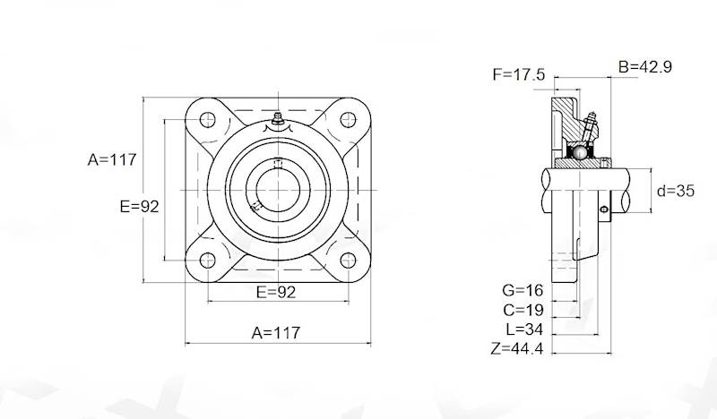 Zespół łożyskowy UCF 207 BLACK SERIES FAG
