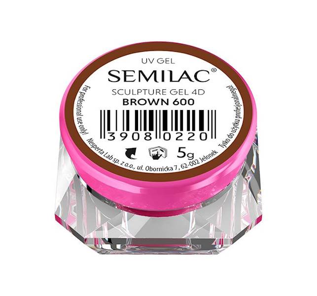 Semilac SCULPTURE GEL 4D BROWN plastelina 600 5g